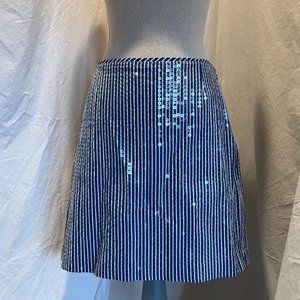 Michael Kors blue stripe sequin mini